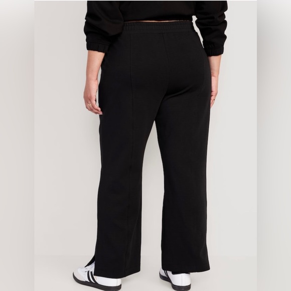 NWT! Black High-Waisted Dynamic Fleece Wide-Leg Trouser Pants - Multiple Sizes - Picture 8 of 8